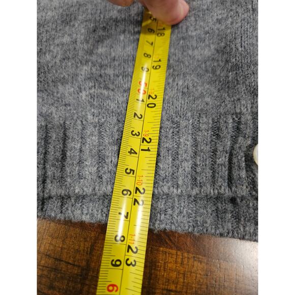 Vintage Carol Brent Gray Cardigan Sweater Montgomery Ward Cottagecore S - Picture 4 of 5